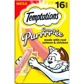 Temptations Creamy Puree Mix-Ups Seafood Medley Flavor Squeezable Lickable Wet Cat Treats, 0.42 oz. Tubes, 4 Count (Pack of 11) – Total 44 Count in Kuwait