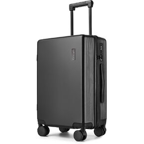 Carry on Luggage 22x14x9 Airline Approved, 20 Inch Carry-on Suitcase, Hard Shell Luggage with Spinner Wheels, Hardside Small Rolling Suitcase with TSA Lock for Travel (Black, 20 Inch) in Saudi Arabia