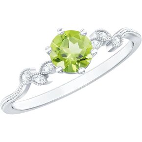 خاتم وعد ألماس الزبرجد الأصلي، جودة AAA، خاتم اقتراح الزبرجد المعتمد لها - جاهز للهدايا in Kuwait