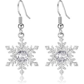 أقراط ندفة الثلج من LAXPICOL للنساء والفتيات في الشتاء أقراط ندفة الثلج أقراط عيد الميلاد in Kuwait