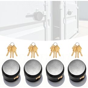 IRONWALLS Keyed Alike Puck Lock 4 Packs, 2-7/8"/73mm Steel Heavy Duty Hidden Shackle Padlocks with 16pcs Keys, Silver Round Puck Locks for Trailers, Warehouses, Shipping Containers (Without Hasp) in Kuwait