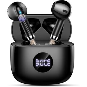 Jxrev Wireless Earbud Bluetooth Headphones Ear Bud in-Ear LED Power Display, Bluetoth Earbud Touch Control, Earphones with Mic for Android iOS, Super Light & Portable, IP7 Waterproof in Kuwait
