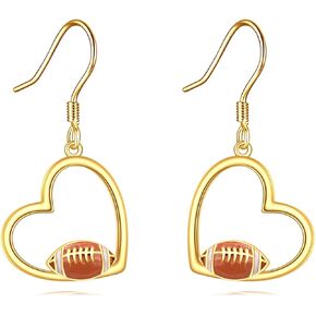 KZX Soccer Earrings S925 Sterling Silver Sport Soccer Ball Drop Dangle Earrings Zirconia Soccerball Earrings Jewelry Gifts for Women in Kuwait