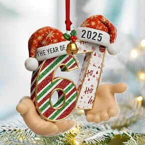 Santa Says Six Seven Christmas Ornament 2025 - Funny 67 Meme Ornament, Funny Christmas Ornaments 2025 - Santa Ornaments for Christmas Tree - Stocking Stuffers for Teens - Teen Girls Trendy Stuff in Saudi Arabia