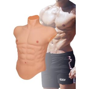 Silicone Muscle Suit High Collar Fake Male Chest Abdomen Custume Realistic Cosplay Transgender Props in Kuwait