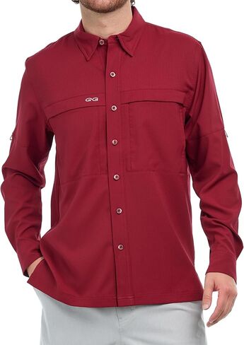 قميص Oxblood الكشفي | كم طويل in Kuwait