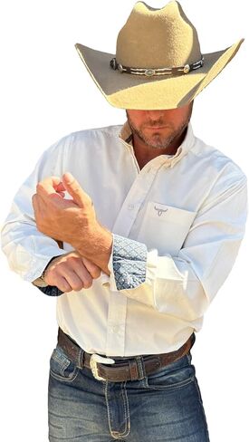 قميص Drover Cowboy Threads للرجال بأكمام طويلة، من سلسلة Signature Series in Kuwait