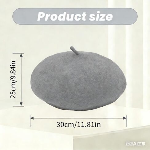 French Wool Beret Hats for Women Man, Beanie Winter, Classic Cap for Women Accessory Winter Daily Wear & Travel Occasions in Saudi Arabia