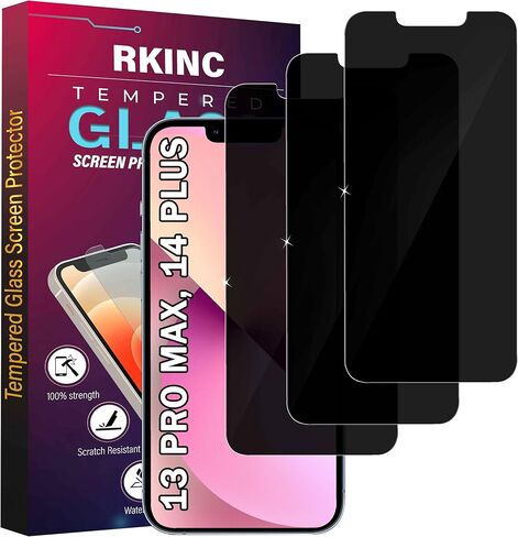 واقي شاشة RKINC لهاتف iPhone 16 Pro [عبوة من 3 قطع]، واقي شاشة من الزجاج المقسى، 0.33 مم [ضمان مدى الحياة] [خالي من الفقاعات] [مضاد للخدش] [مضاد للكسر] in Kuwait