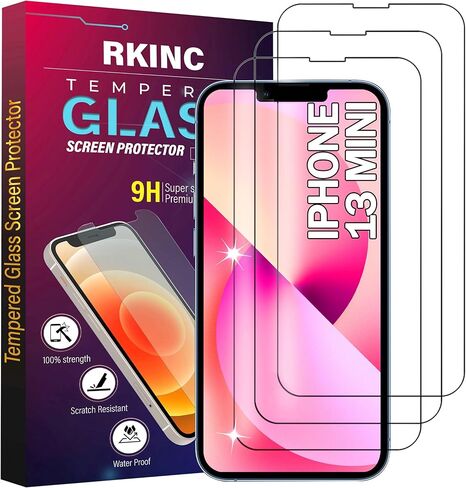 واقي شاشة RKINC لهاتف iPhone 16 Pro [عبوة من 3 قطع]، واقي شاشة من الزجاج المقسى، 0.33 مم [ضمان مدى الحياة] [خالي من الفقاعات] [مضاد للخدش] [مضاد للكسر] in Kuwait