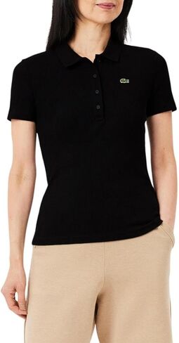 بولو L.12.d للسيدات من Lacoste بأكمام قصيرة وقصة ضيقة باللون الأخضر in Saudi Arabia