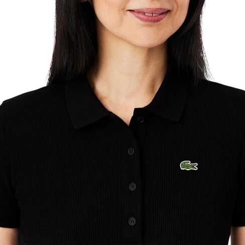 بولو L.12.d للسيدات من Lacoste بأكمام قصيرة وقصة ضيقة باللون الأخضر in Saudi Arabia