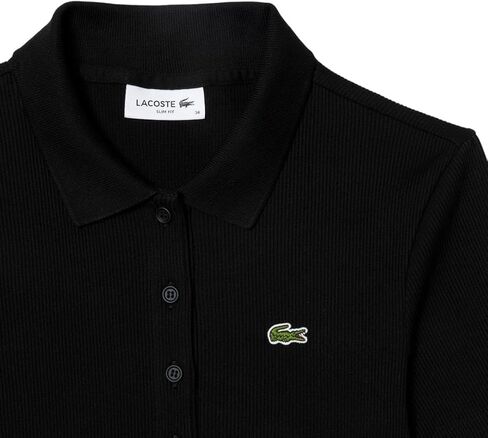 بولو L.12.d للسيدات من Lacoste بأكمام قصيرة وقصة ضيقة باللون الأخضر in Saudi Arabia