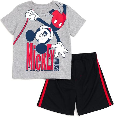 Disney Mickey Mouse T-Shirt and Shorts Outfit Set Infant to Big Kid Sizes (12 Months - 12) in Saudi Arabia