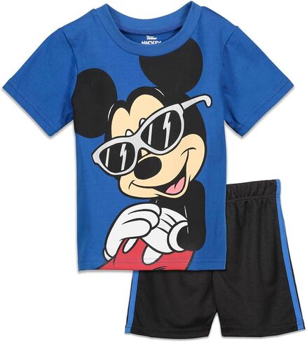 Disney Mickey Mouse T-Shirt and Shorts Outfit Set Infant to Big Kid Sizes (12 Months - 12) in Saudi Arabia