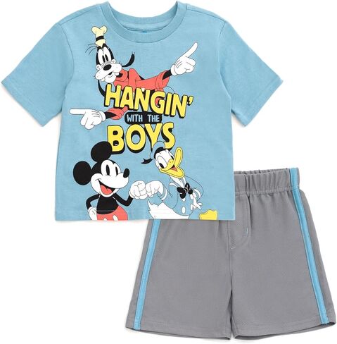 Disney Mickey Mouse T-Shirt and Shorts Outfit Set Infant to Big Kid Sizes (12 Months - 12) in Saudi Arabia