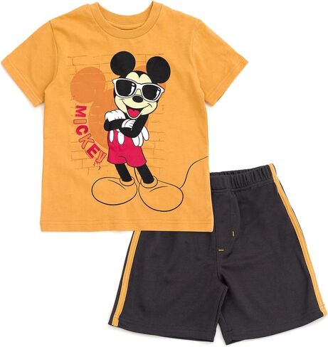 Disney Mickey Mouse T-Shirt and Shorts Outfit Set Infant to Big Kid Sizes (12 Months - 12) in Saudi Arabia