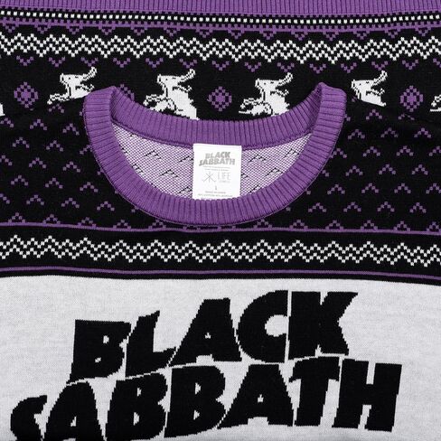 سترة Black Sabbath Classic Music Rock Band Festive محبوكة مرخصة رسميًا لعيد الميلاد القبيح من Life Clothing in Saudi Arabia