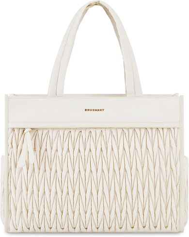 BAGSMART Puffer Tote Bag for Women, Quilted Travel Tote Bag for Work, Large Lightweight Travel Bags with Zipper in Saudi Arabia