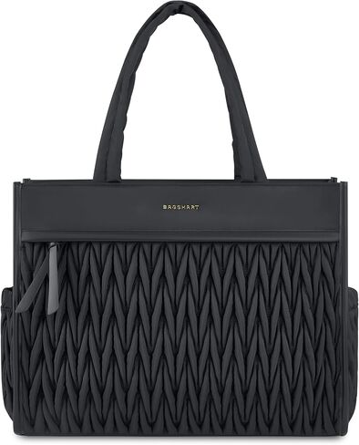BAGSMART Puffer Tote Bag for Women, Quilted Travel Tote Bag for Work, Large Lightweight Travel Bags with Zipper in Saudi Arabia