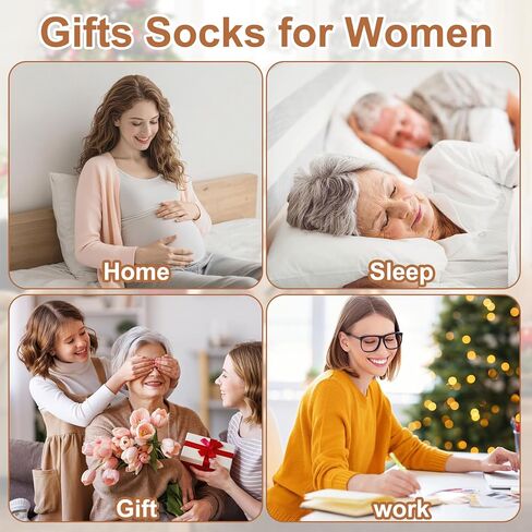 Non Slip Socks for Women Gifts,Winter Warm Fuzzy Slippers With Grips Cozy Fluffy Hospital Sleep Sock in Saudi Arabia