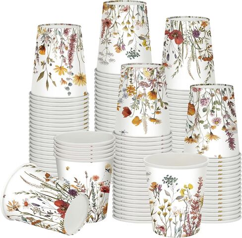100 Pcs Christmas Disposable Coffee Cups 9 oz Christmas Paper Cups Snowflake Truck Snowman Christmas Tree Christmas Ball Hot Chocolate Cups for Xmas Holiday Party Cocoa Tea Drinking in Saudi Arabia