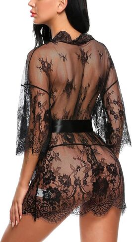 Avidlove Lingerie Robe and Bodysuit,Medium in Saudi Arabia