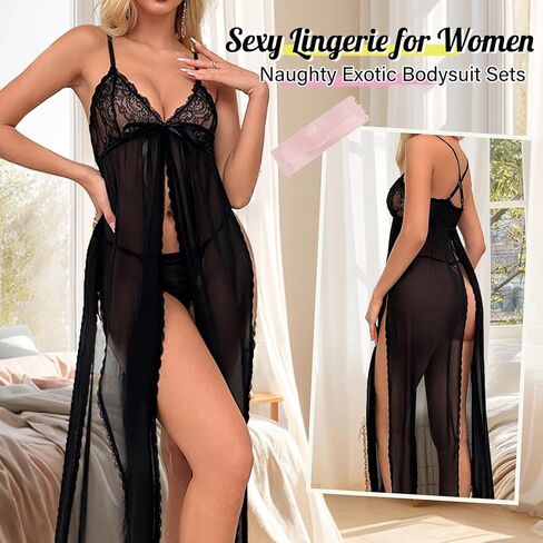 Lingerie for Women Sexy Babydoll Chemise Naughty Lingerie Sets Nightgown Sexy Lace Dress Sleepwear Teddy Outfits for Women in Saudi Arabia