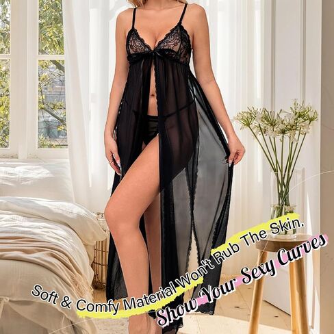 Lingerie for Women Sexy Babydoll Chemise Naughty Lingerie Sets Nightgown Sexy Lace Dress Sleepwear Teddy Outfits for Women in Saudi Arabia