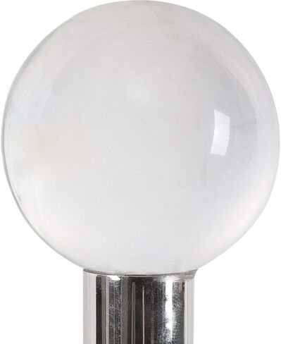 Uttermost 17868 Klara - 17 inch Bottle (Set of 2) - 8.25 inches Wide by 8.25 inches deep, Glossy White/Polished Nickel/Crystal Finish in Saudi Arabia