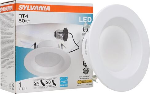Sylvania 74292 Sylvania Ultra LED RT5/6 Gimbal (Recessed Downlight Kit), 10W, Replaces 65W Incandescent, Plastic Bulbs, 4000K Cool White, Dimmable Down to 10%, 50, 000 Hours in Saudi Arabia