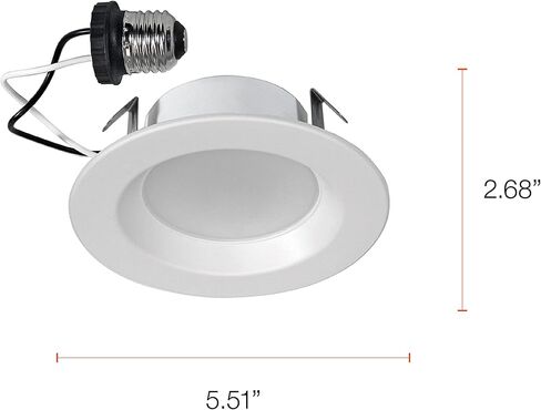 Sylvania 74292 Sylvania Ultra LED RT5/6 Gimbal (Recessed Downlight Kit), 10W, Replaces 65W Incandescent, Plastic Bulbs, 4000K Cool White, Dimmable Down to 10%, 50, 000 Hours in Saudi Arabia