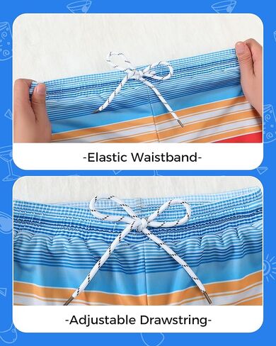 Boys Swim Trunks with Compression Liner Boys Bathing Suit Quick Dry Board Shorts Teen Kids Swimsuits in Saudi Arabia