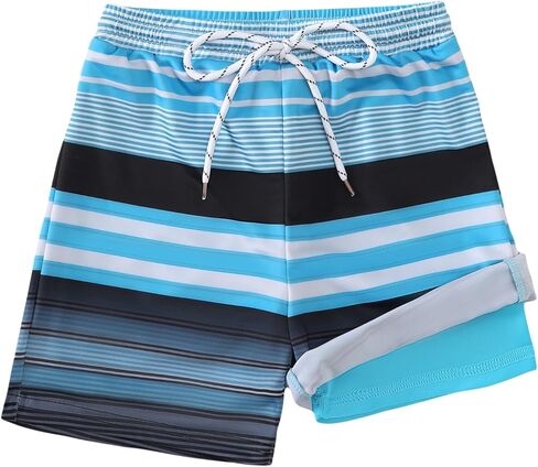 Boys Swim Trunks with Compression Liner Boys Bathing Suit Quick Dry Board Shorts Teen Kids Swimsuits in Saudi Arabia