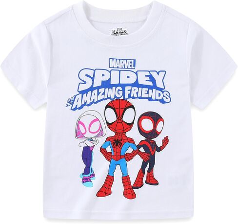 طقم تي شيرت وسروال قصير الأكمام من Marvel Spidey and His Amazing Friends Boys للأطفال الصغار والكبار in Kuwait