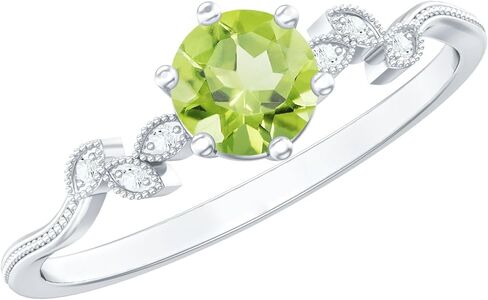 خاتم وعد ألماس الزبرجد الأصلي، جودة AAA، خاتم اقتراح الزبرجد المعتمد لها - جاهز للهدايا in Kuwait