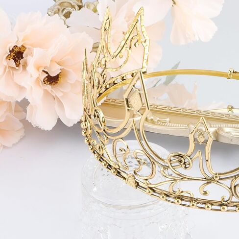 Adjustable Solid Alloy Men's King Crown for Medieval Renaissance Wedding Groom Costume, Baroque Royal Headpiece with Non-Slip Design in Saudi Arabia