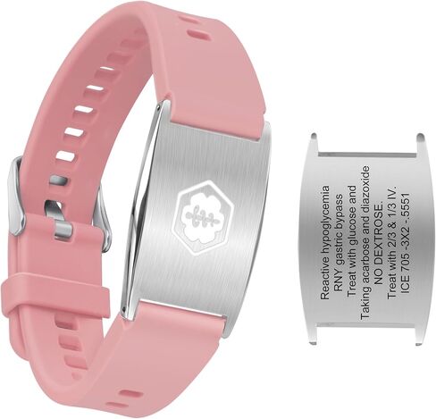 Custom Adjustable Eco-friendly Silicone Medical Alert Bracelets for Women Men with Free Engraving, Personalized Emergency Identification Waterproof Sport Colorful Wristband 5.5 to 8.5 inches in Saudi Arabia