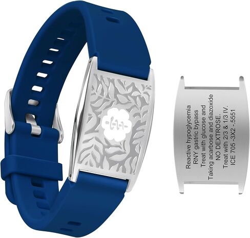 Custom Adjustable Eco-friendly Silicone Medical Alert Bracelets for Women Men with Free Engraving, Personalized Emergency Identification Waterproof Sport Colorful Wristband 5.5 to 8.5 inches in Saudi Arabia