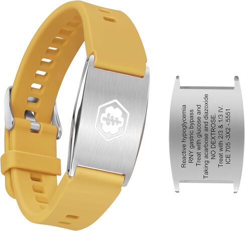 Custom Adjustable Eco-friendly Silicone Medical Alert Bracelets for Women Men with Free Engraving, Personalized Emergency Identification Waterproof Sport Colorful Wristband 5.5 to 8.5 inches in Saudi Arabia