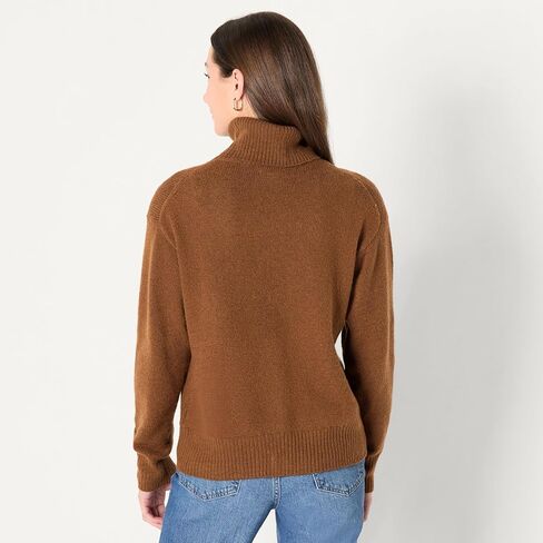 Amazon Essentials (Demi's Pick) Women's Relaxed-Fit Cotton Blend Turtleneck Pullover Sweater in Saudi Arabia