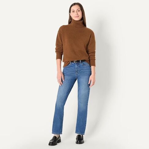 Amazon Essentials (Demi's Pick) Women's Relaxed-Fit Cotton Blend Turtleneck Pullover Sweater in Saudi Arabia