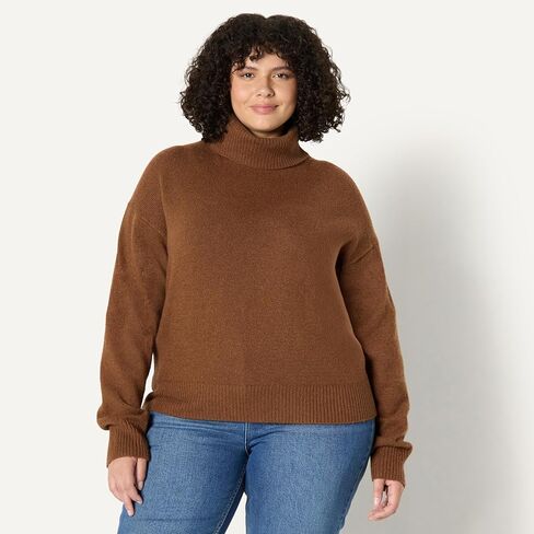 Amazon Essentials (Demi's Pick) Women's Relaxed-Fit Cotton Blend Turtleneck Pullover Sweater in Saudi Arabia