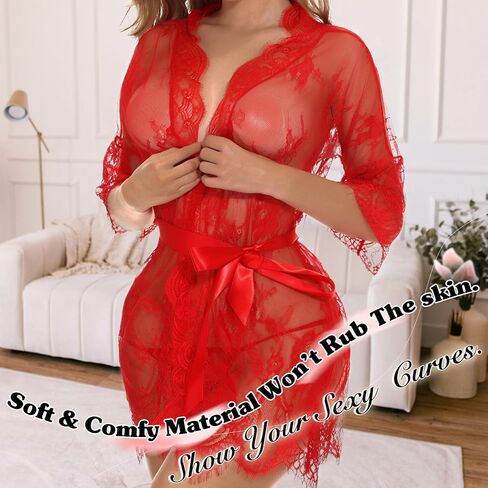 Lingerie for Women Sexy Lingerie and Panty Sets Robes 2 PCS Lace Sexy Sleepwear Pajama Nightgowns Outfits for Women in Saudi Arabia