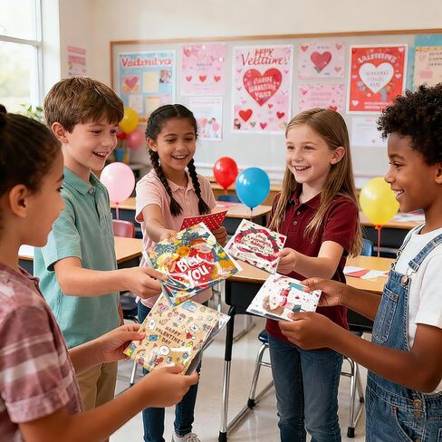 هدايا عيد الحب على شكل خنزير أحمر للفصل، 24 قطعة من سلسلة المفاتيح الإسفنجية الصغيرة هدايا عيد الحب لمدرسة الأطفال مع البطاقات in Saudi Arabia
