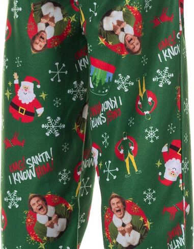 INTIMO Elf Pajamas Buddy OMG I Know Him Allover Design Flannel Lounge Pants in Kuwait