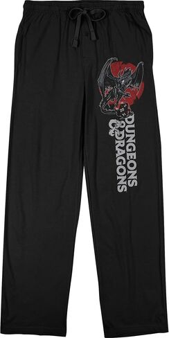Dungeons & Dragons Game Dragons Attack Mens Black Sleep Pajama Pants in Saudi Arabia
