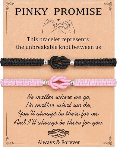 UNGENT THEM Pinky Promise Forever Love Knot Bracelets for Couples–Birthday Anniversary Valentines Christmas Gifts in Saudi Arabia