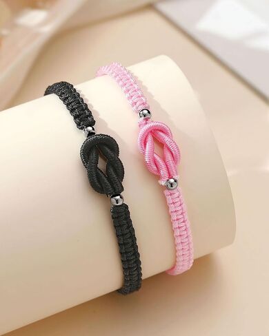 UNGENT THEM Pinky Promise Forever Love Knot Bracelets for Couples–Birthday Anniversary Valentines Christmas Gifts in Saudi Arabia