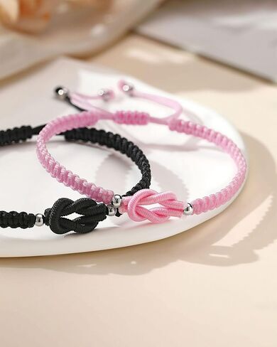 UNGENT THEM Pinky Promise Forever Love Knot Bracelets for Couples–Birthday Anniversary Valentines Christmas Gifts in Saudi Arabia